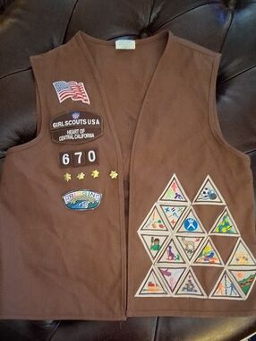 Girl Scouts USA Brown Vest